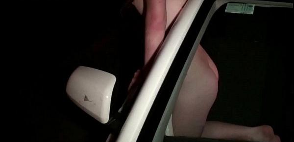  Young hot teen girl Alexis Crystal undressing in a car on the way to public orgy